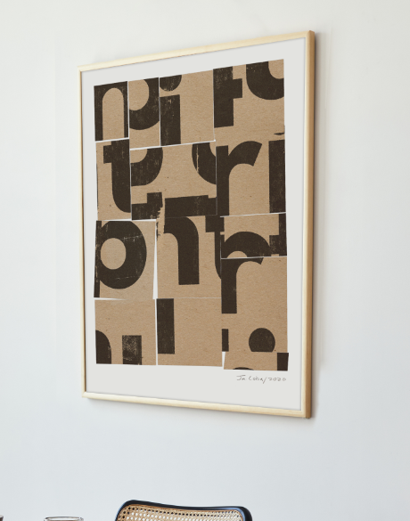 Deconstructive Type Art Print by Ja.Coba