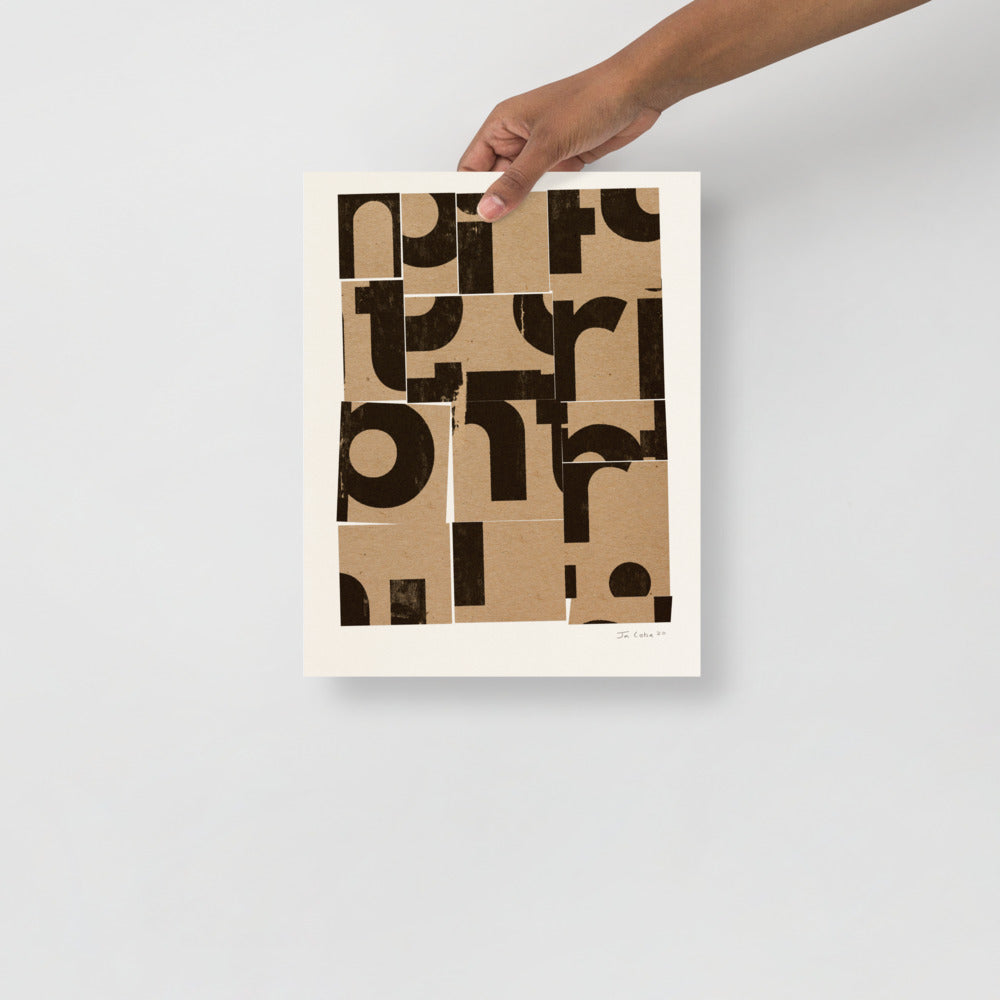 Deconstructive Type Art Print by Ja.Coba