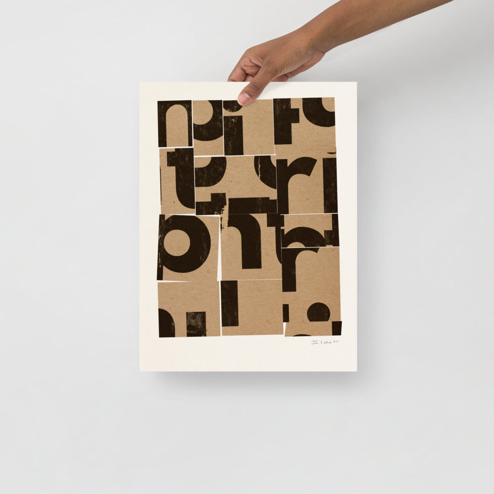Deconstructive Type Art Print by Ja.Coba
