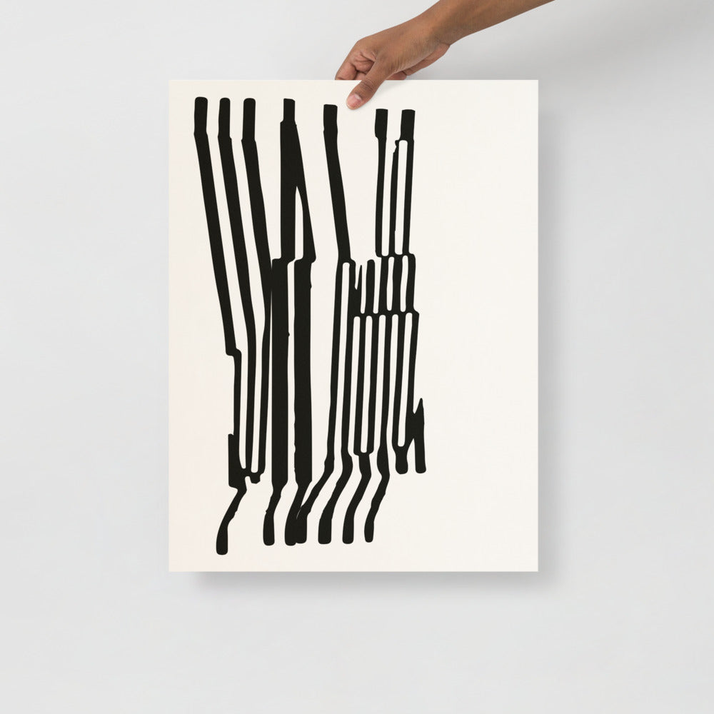 Zebra Crossing Art Print - Minimalist Abstract Black and White Print by Ja.Coba Artist