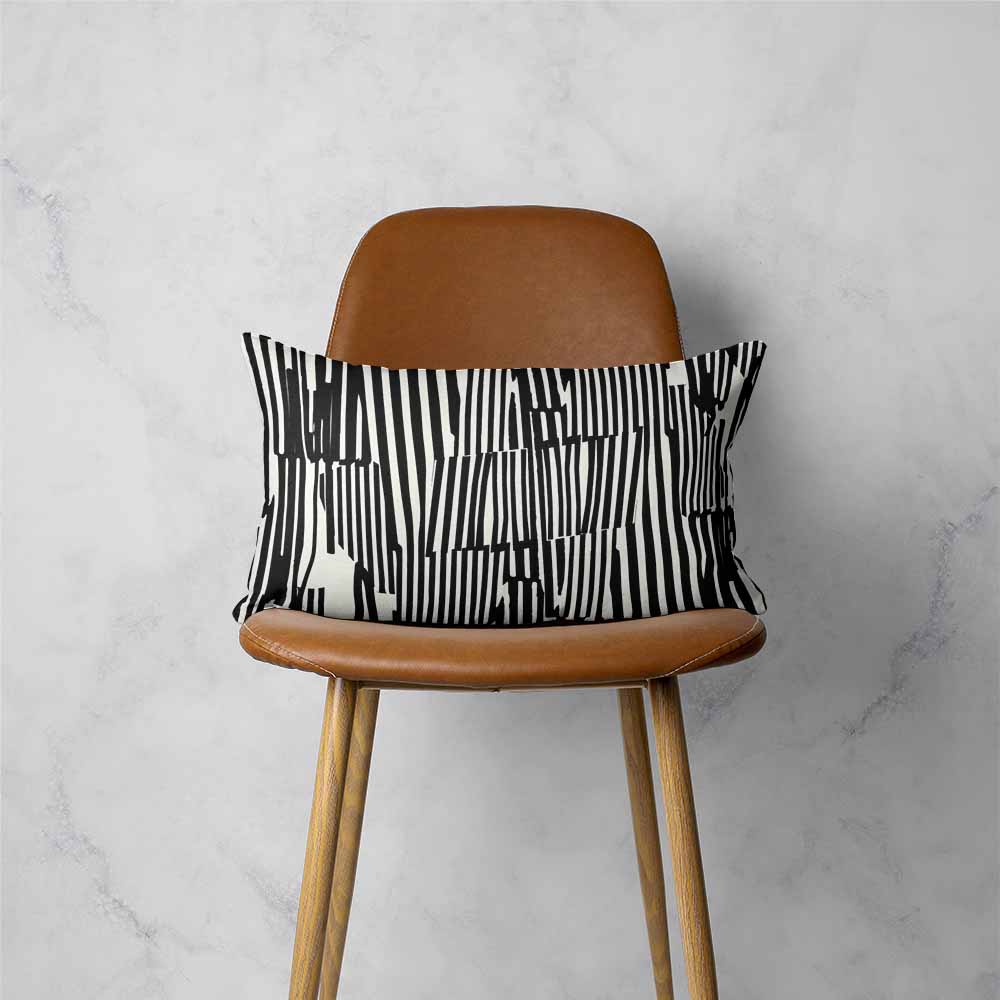 Op-Art Razzle Dazzle Pillow - Black and White