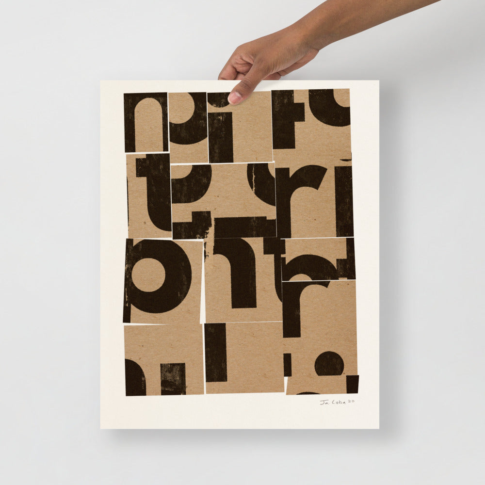 Deconstructive Type Art Print by Ja.Coba