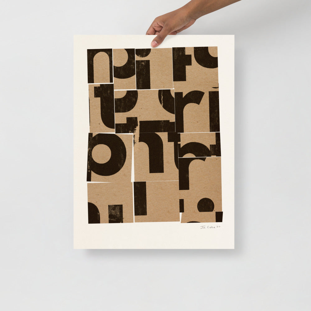 Deconstructive Type Art Print by Ja.Coba