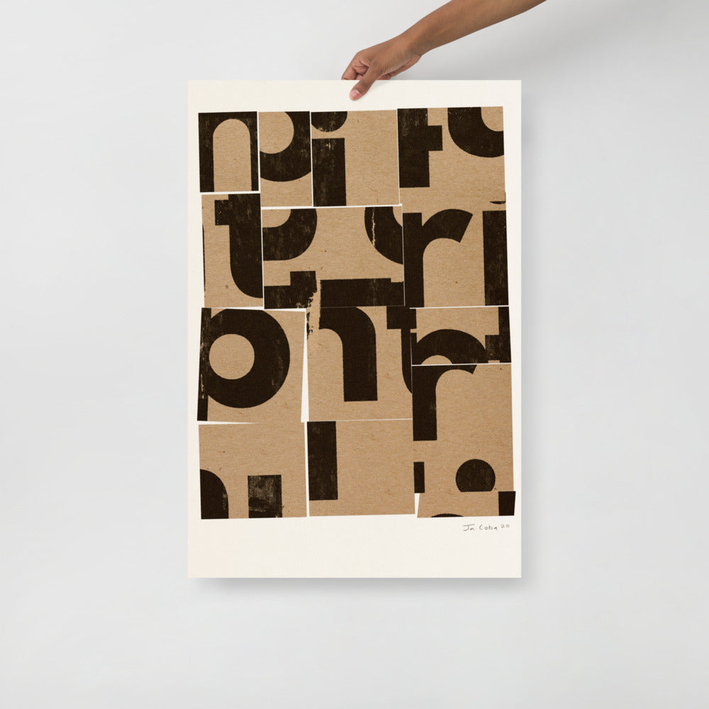 Deconstructive Type Art Print by Ja.Coba