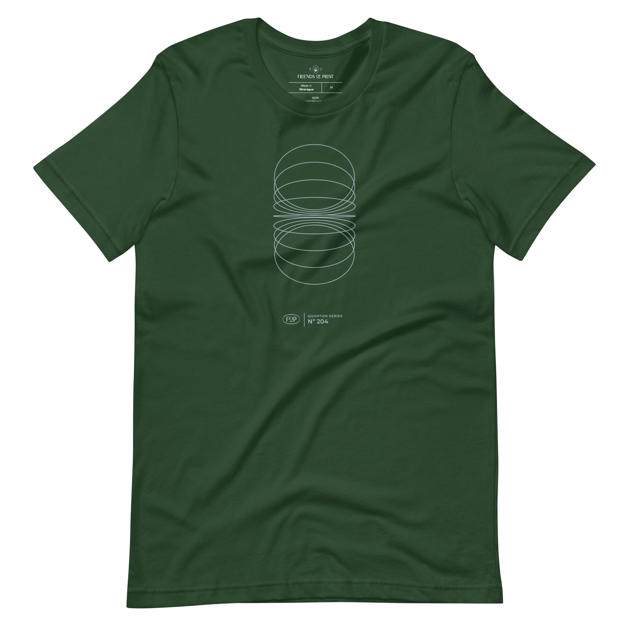 Green Modernist Unisex T-Shirt: Quantum Science Series 204
